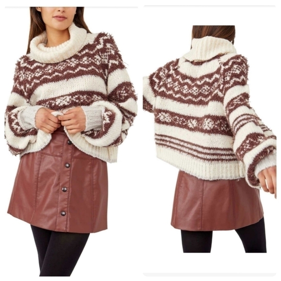 New Free People Check Me Out Pullover - Picture 1 of 10